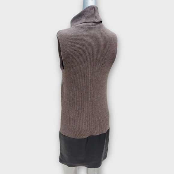 Bailey 44 American in Paris Brown Knit Leather Dress - Picture 9 of 15